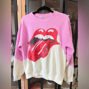 The Rolling Stones crewneck pullover sweatshirt oversized vintage faded tongue